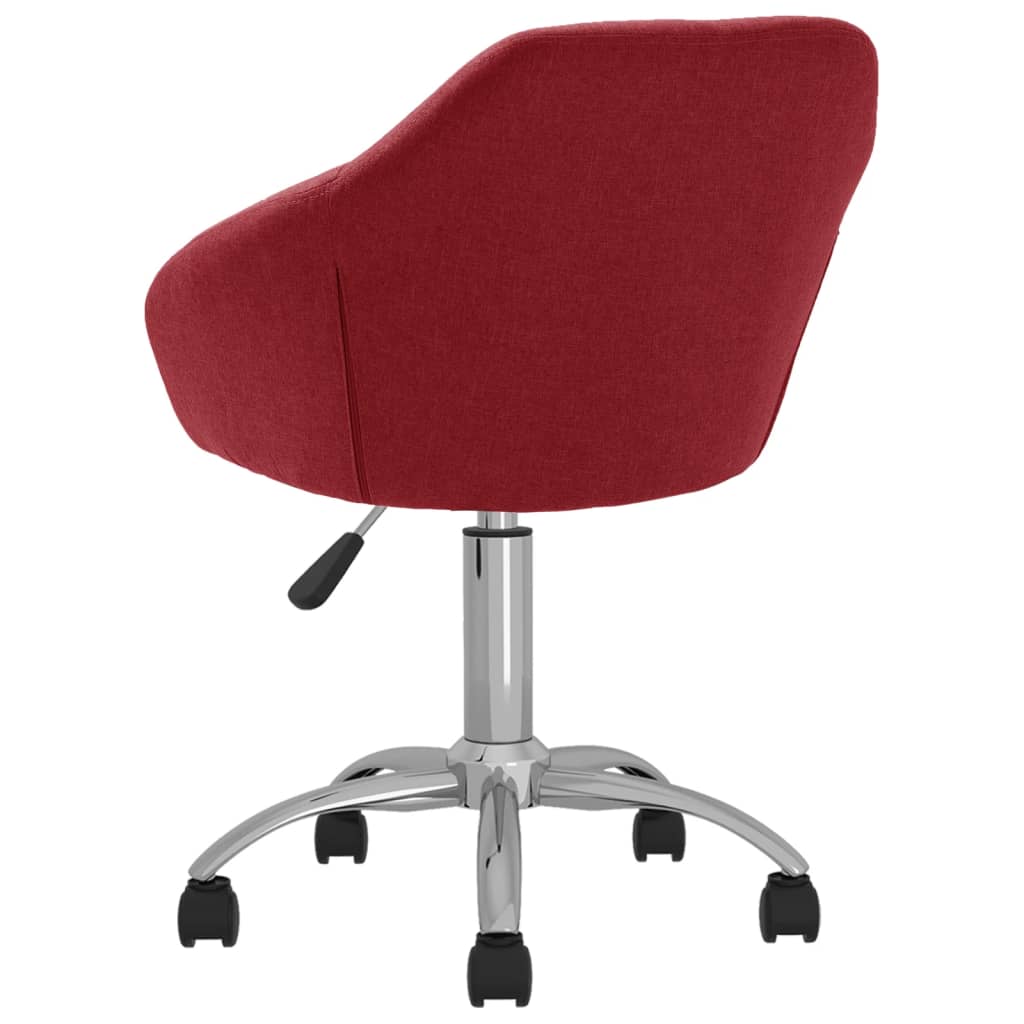 Bürostuhl Drehbar Weinrot Stoff