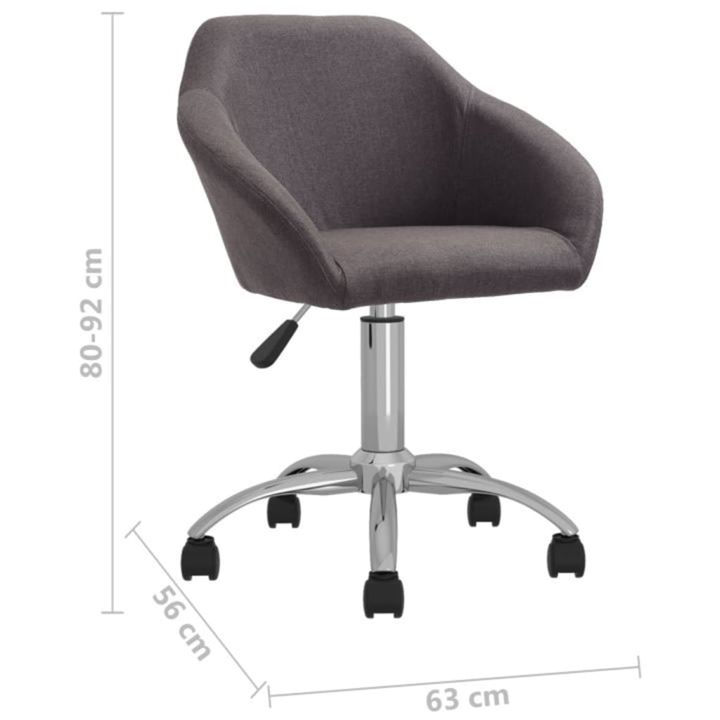 Bürostuhl Drehbar Taupe Stoff