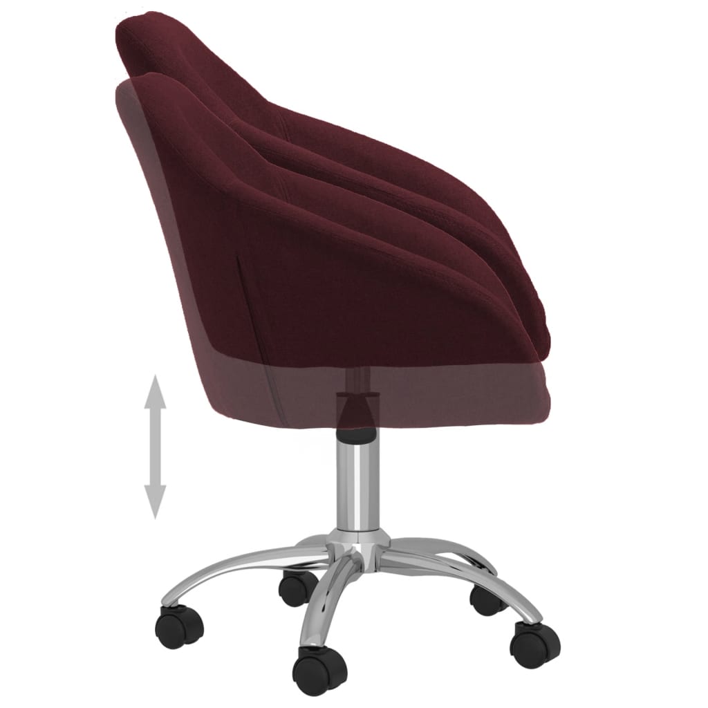 Bürostuhl Drehbar Lila Stoff