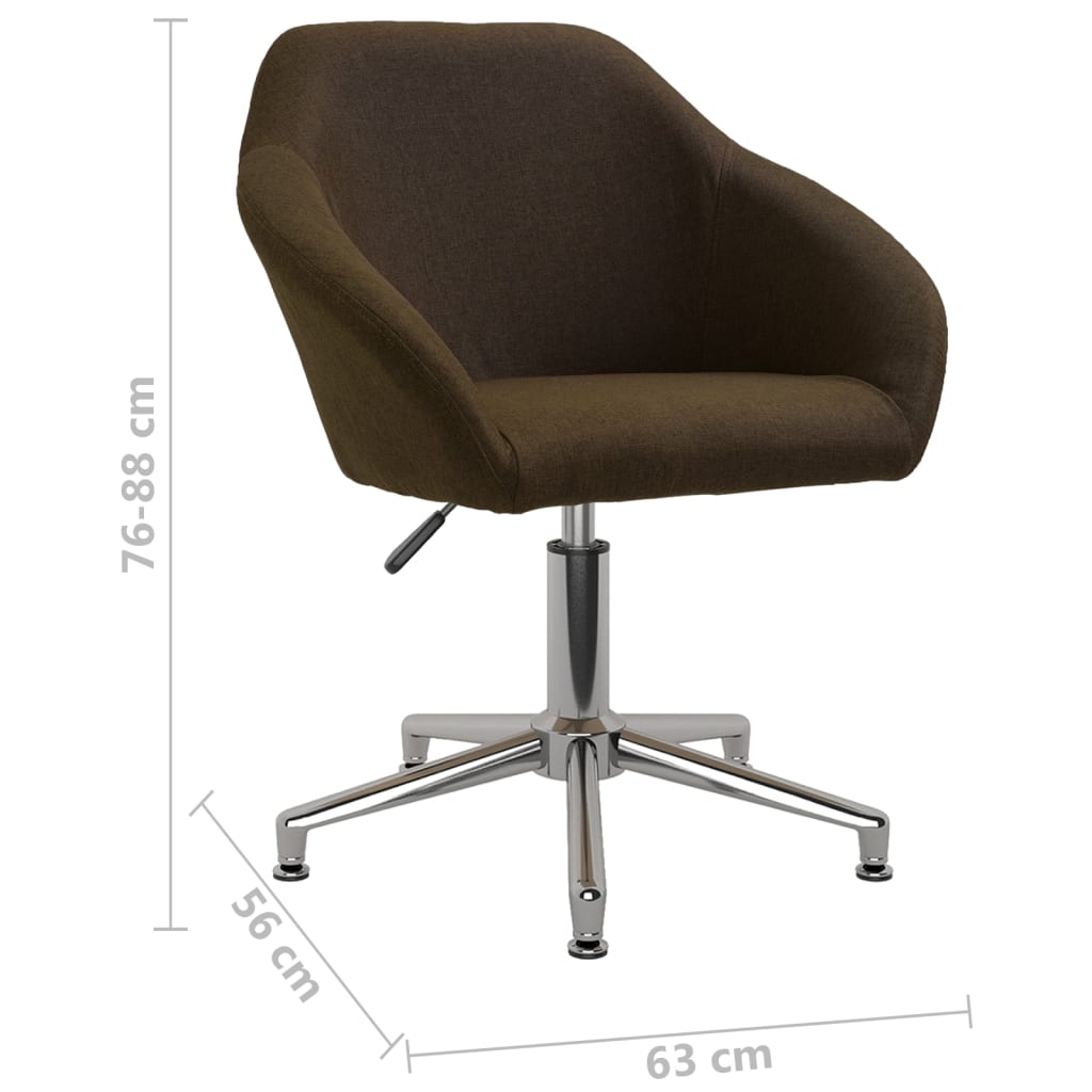Bürostuhl Drehbar Dunkelbraun Stoff