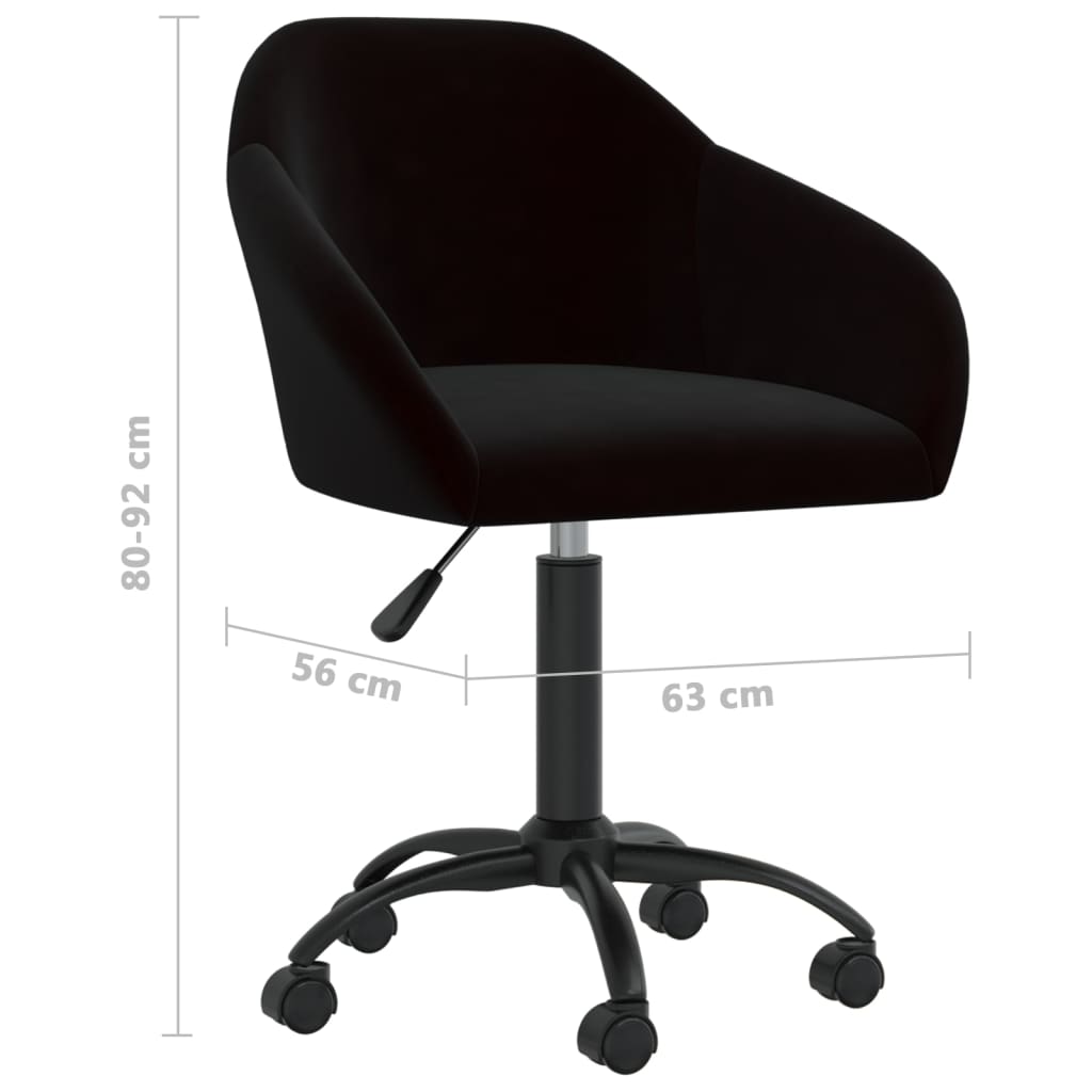 Esszimmerstühle Drehbar 2 Stk. Schwarz Samt