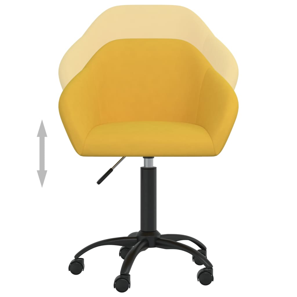Esszimmerstühle Drehbar 2 Stk. Gelb Samt