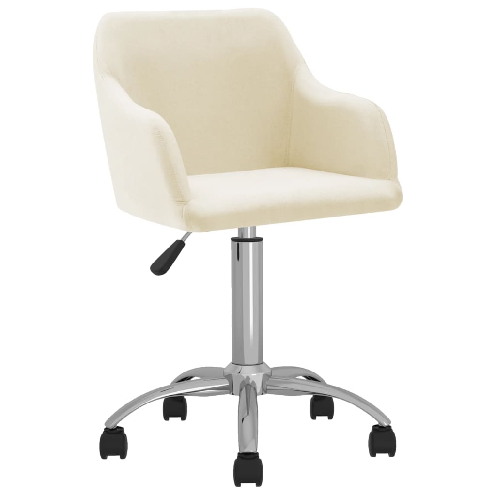 Bürostuhl Drehbar Creme Stoff