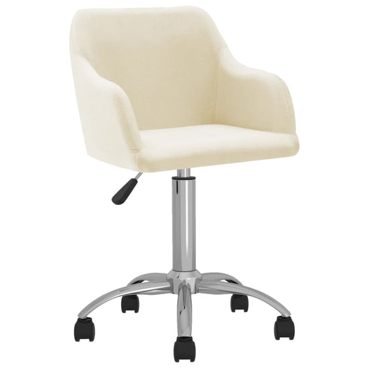 Bürostuhl Drehbar Creme Stoff