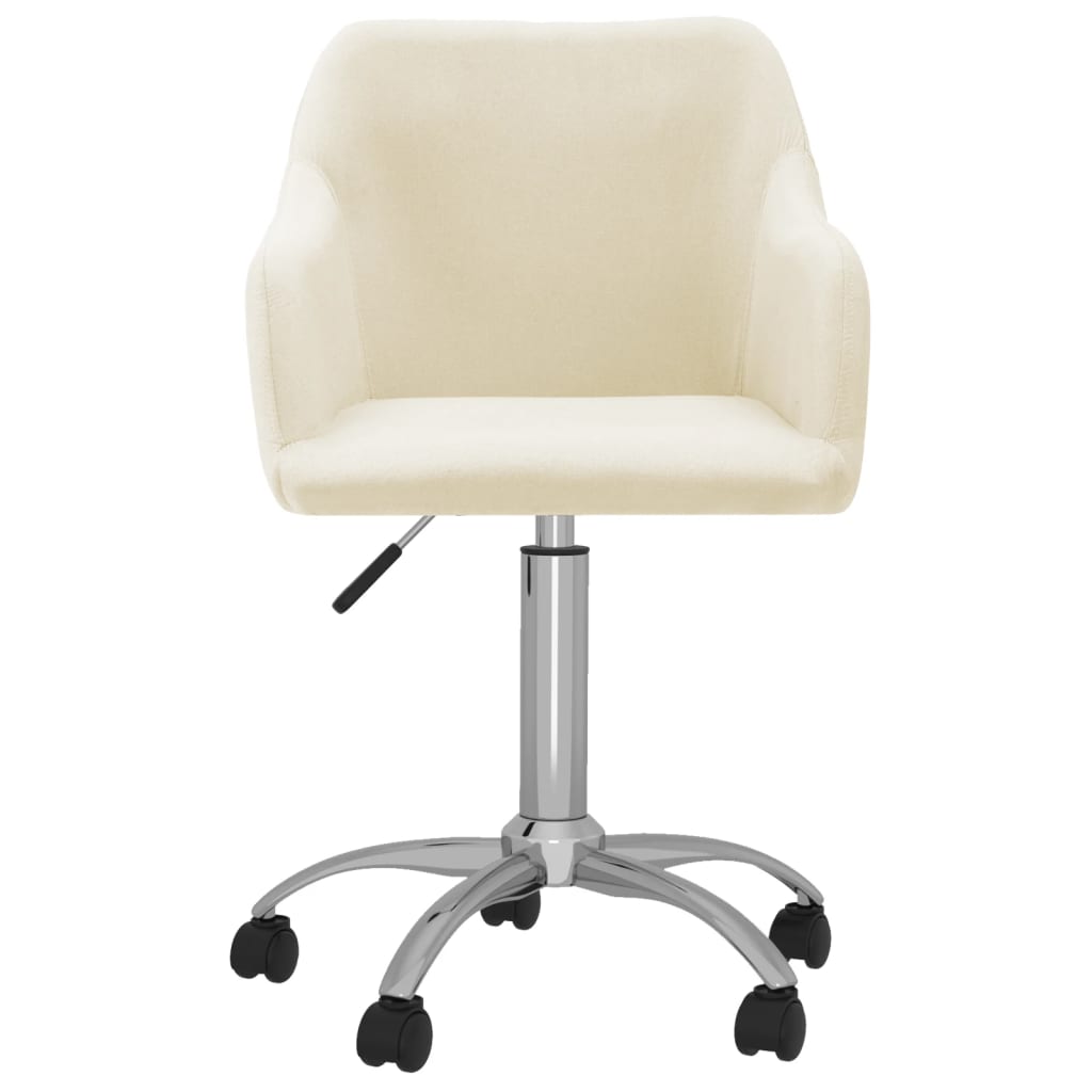 Bürostuhl Drehbar Creme Stoff