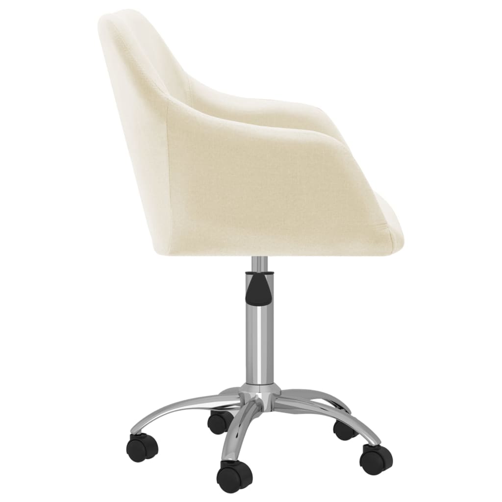 Bürostuhl Drehbar Creme Stoff