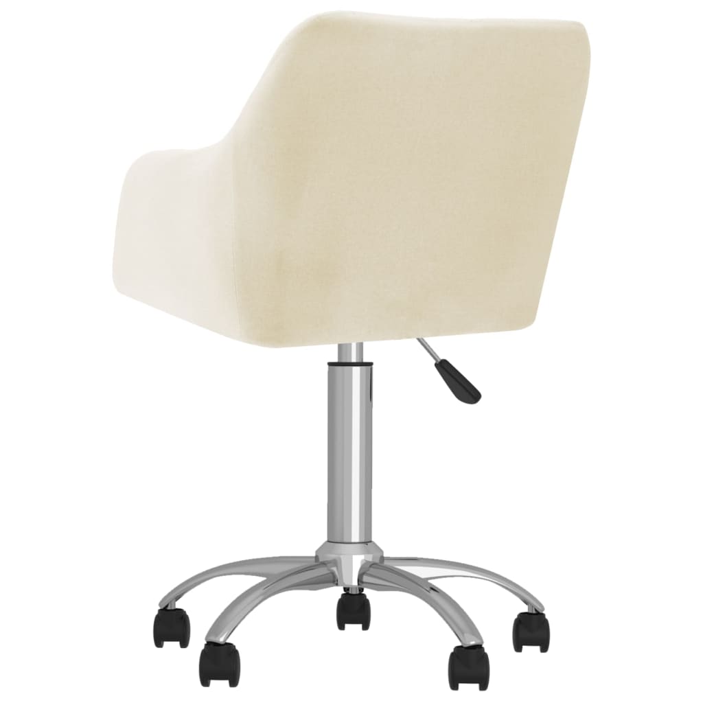 Bürostuhl Drehbar Creme Stoff
