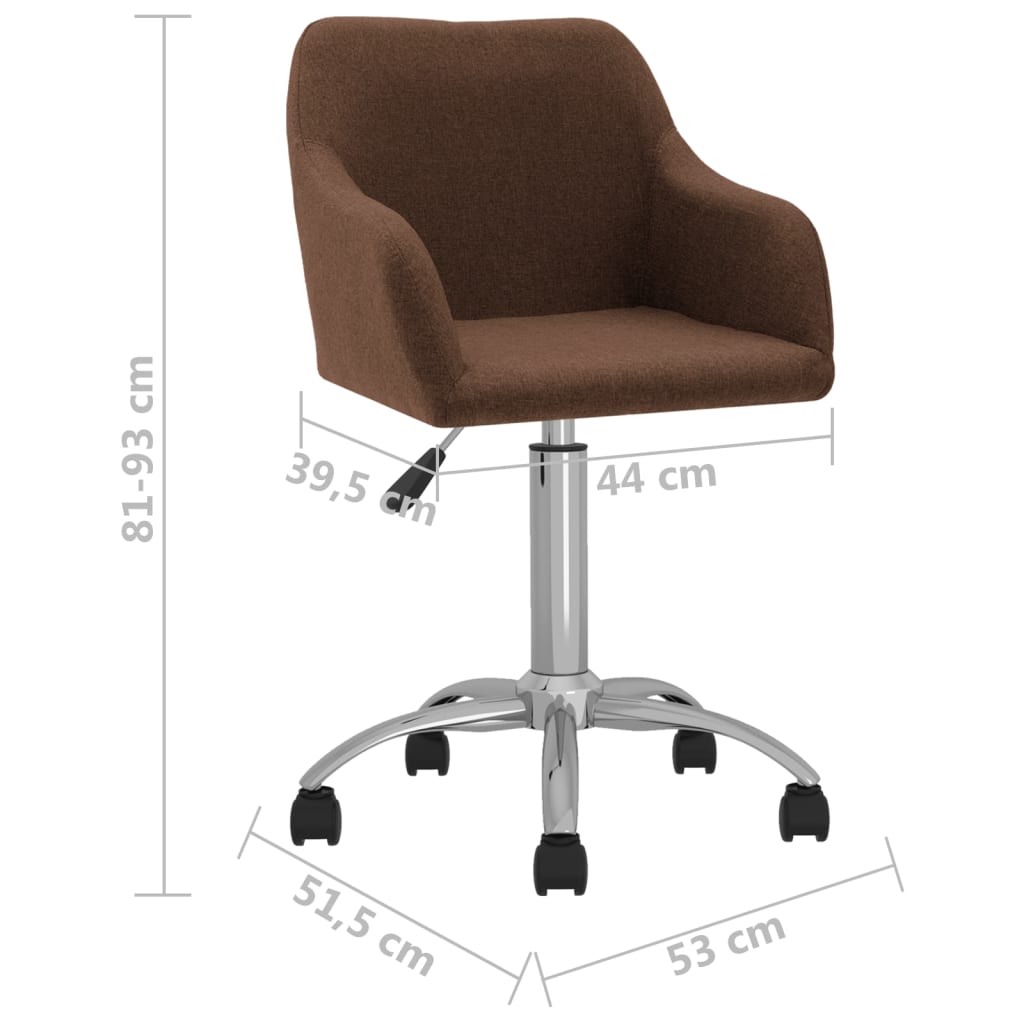 Bürostuhl Drehbar Braun Stoff