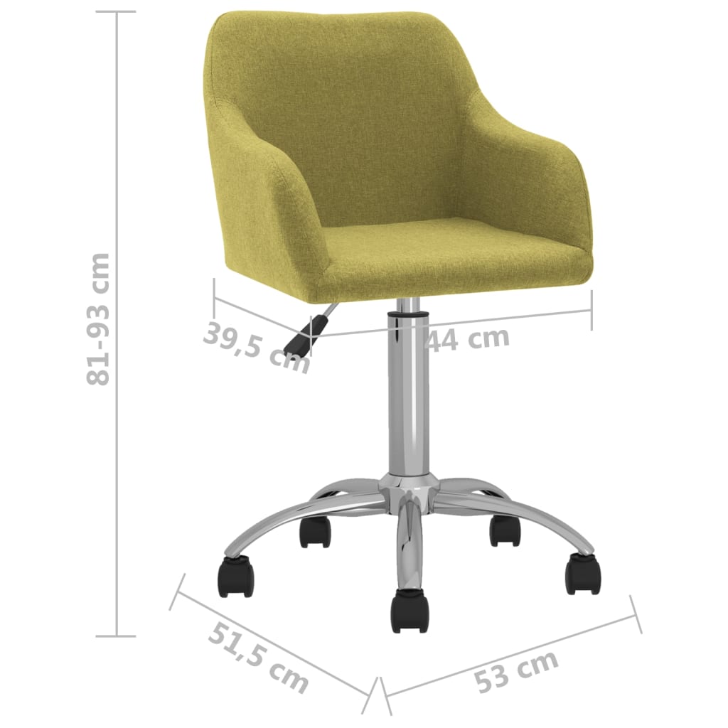 Bürostuhl Drehbar Grün Stoff