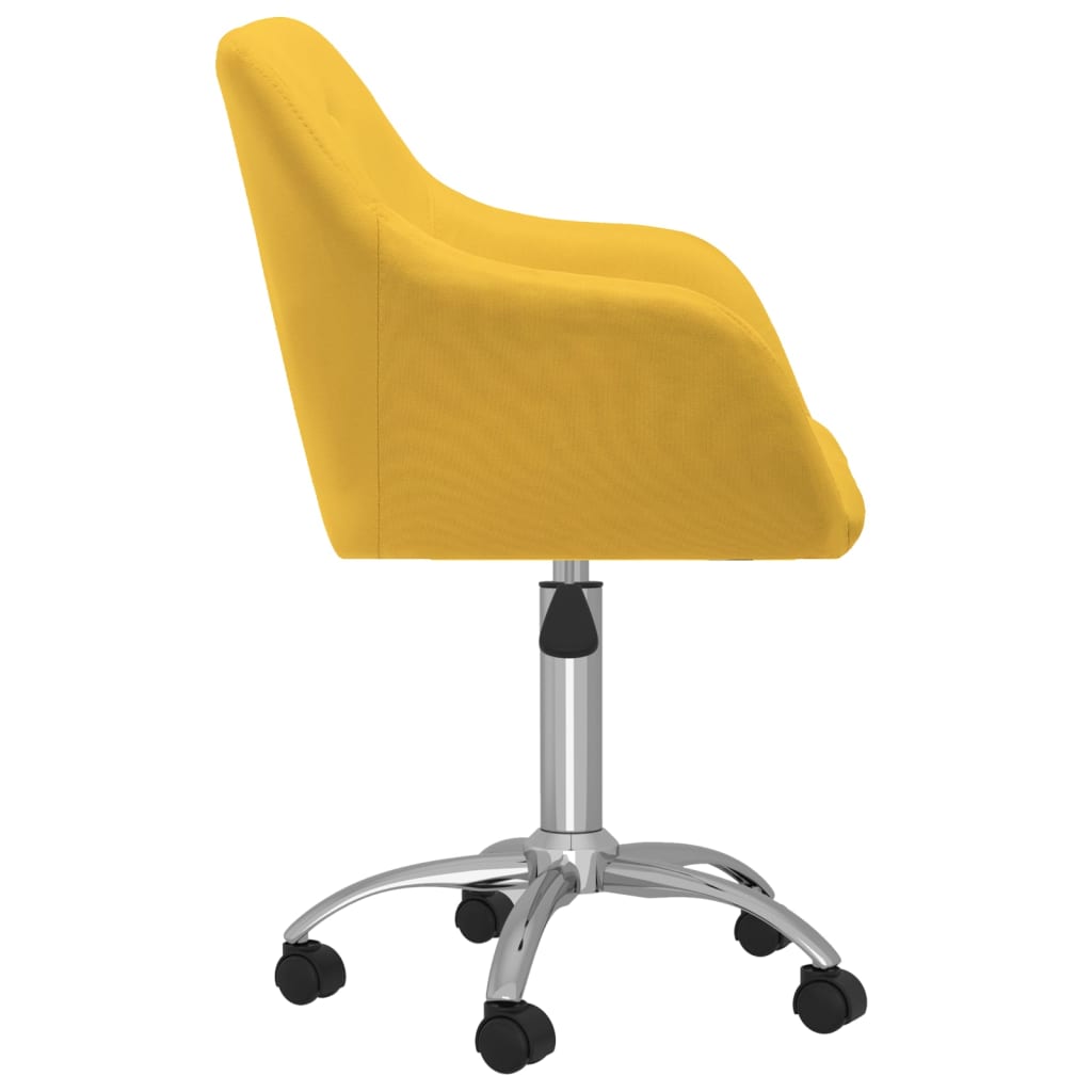 Bürostuhl Drehbar Gelb Stoff