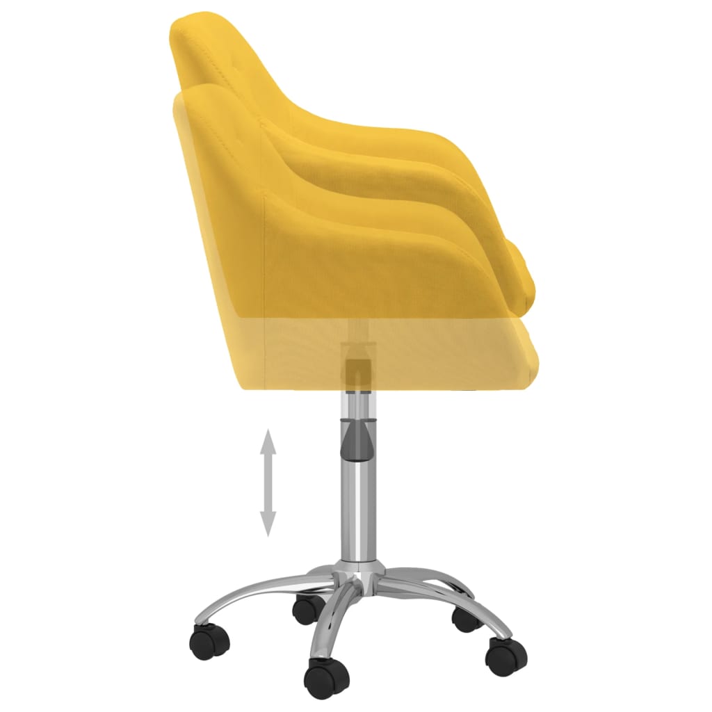 Bürostuhl Drehbar Gelb Stoff