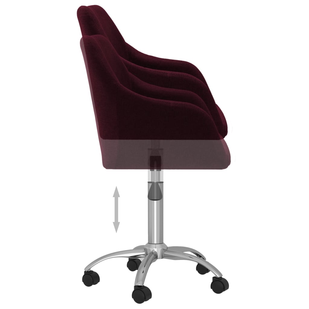 Bürostuhl Drehbar Lila Stoff