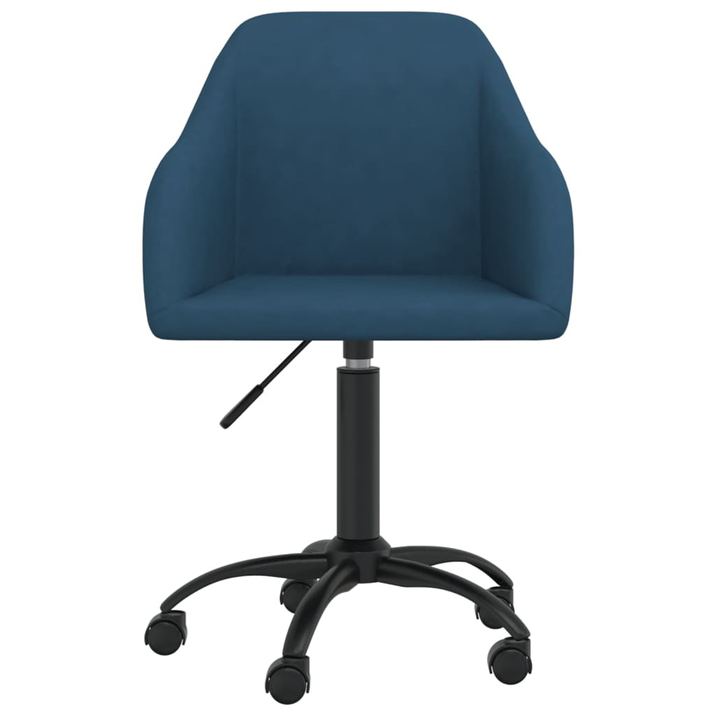 Bürostuhl Drehbar Blau Samt
