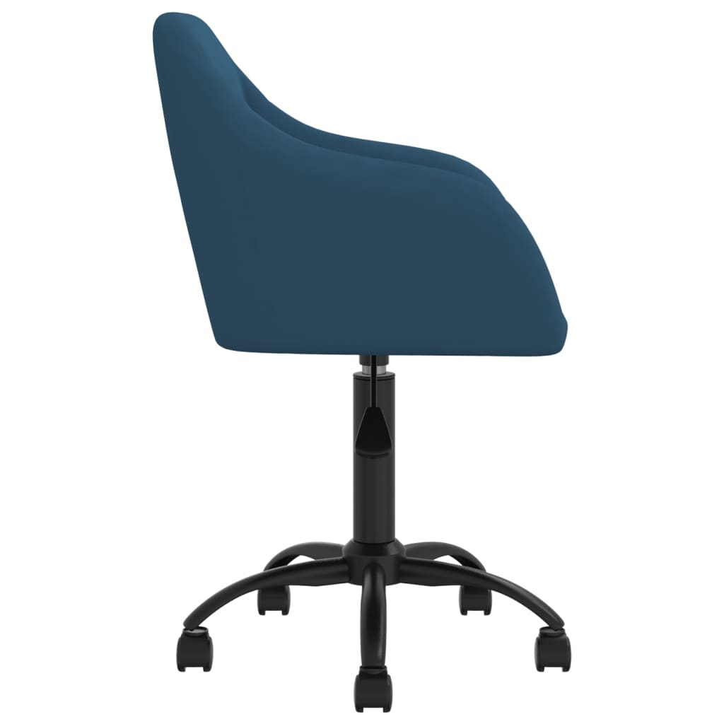 Bürostuhl Drehbar Blau Samt