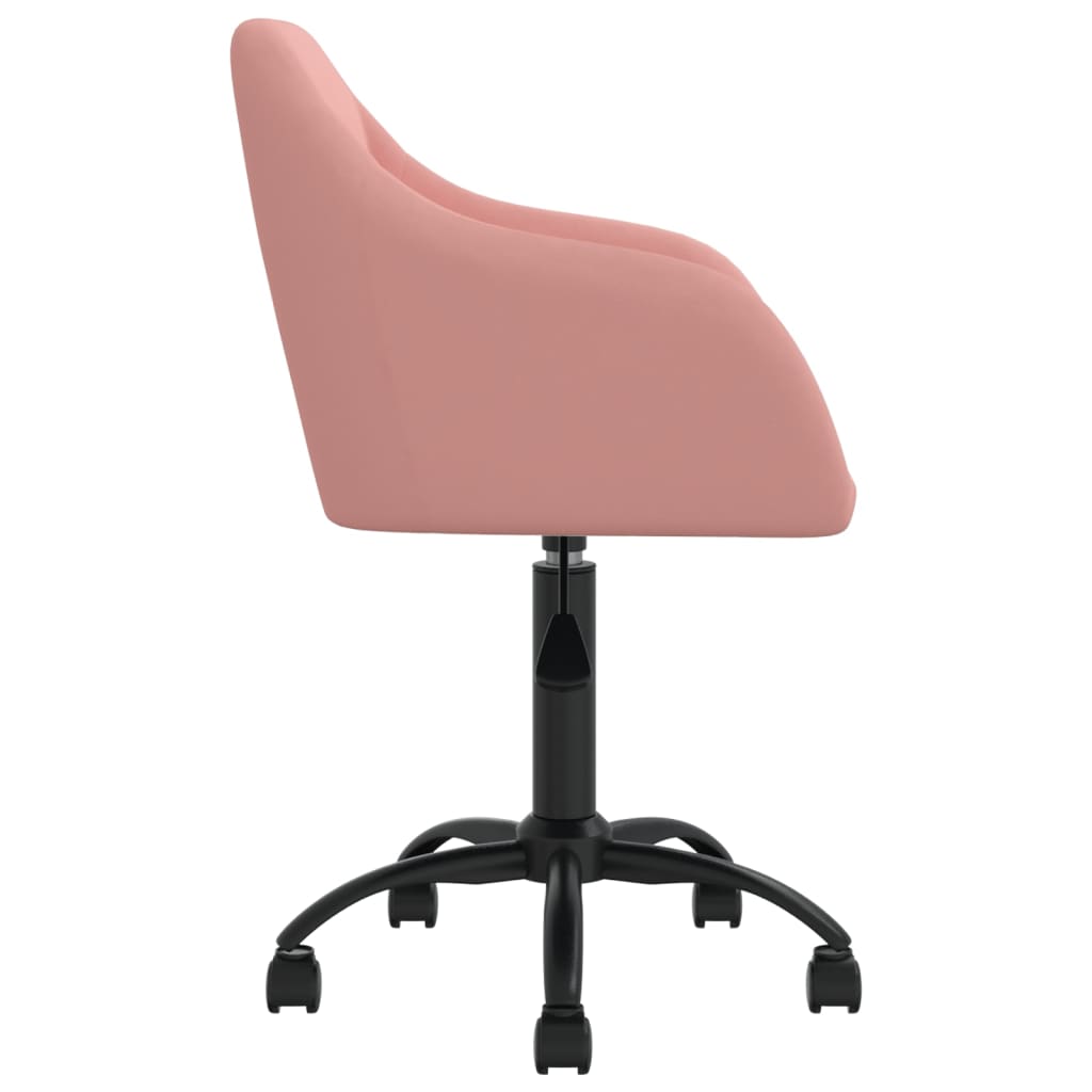 Bürostuhl Drehbar Rosa Samt