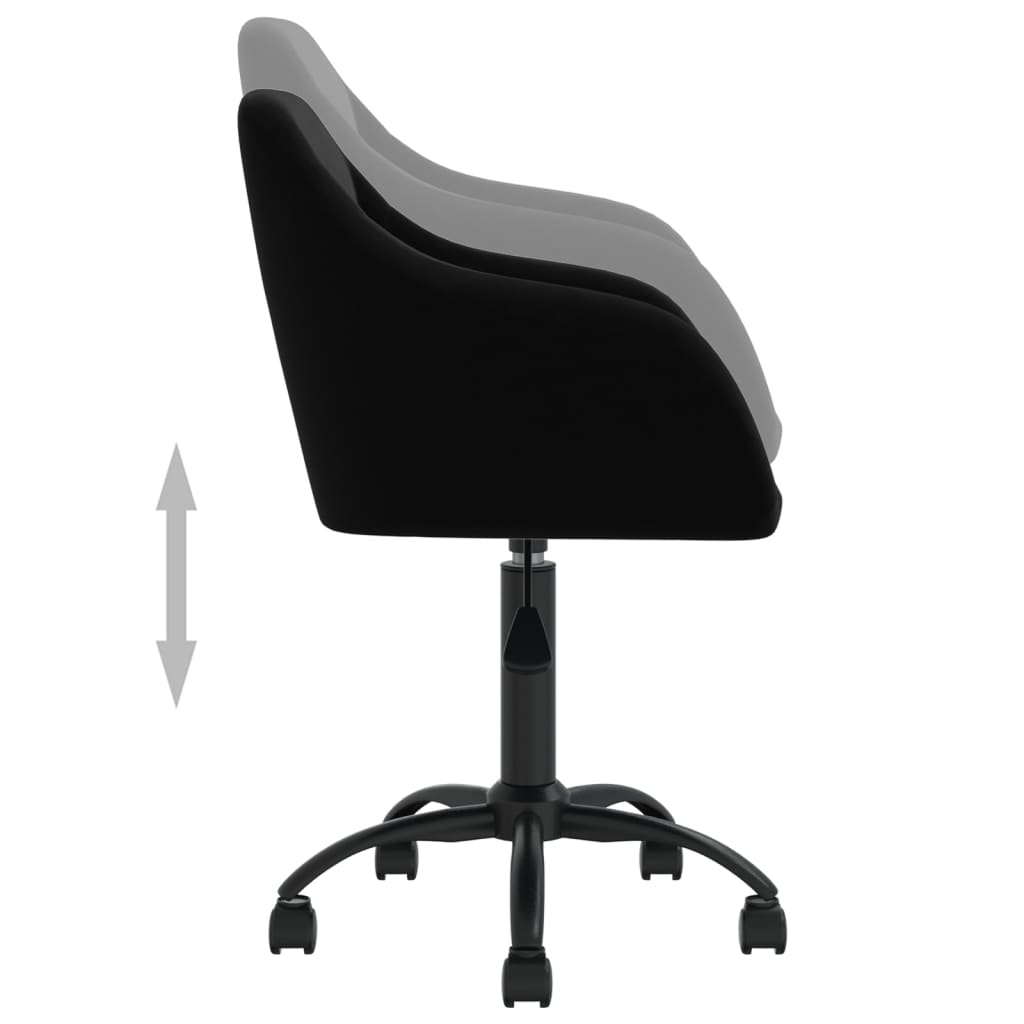 Bürostuhl Drehbar Schwarz Samt