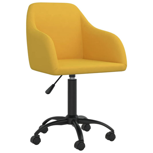 Bürostuhl Drehbar Gelb Samt
