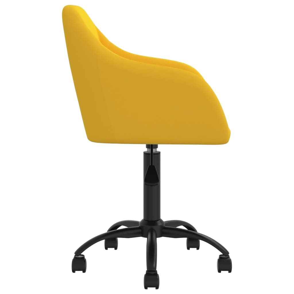 Bürostuhl Drehbar Gelb Samt