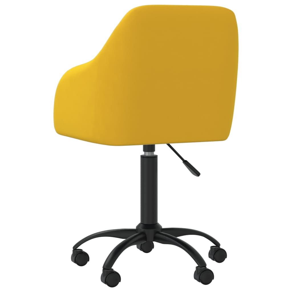 Bürostuhl Drehbar Gelb Samt