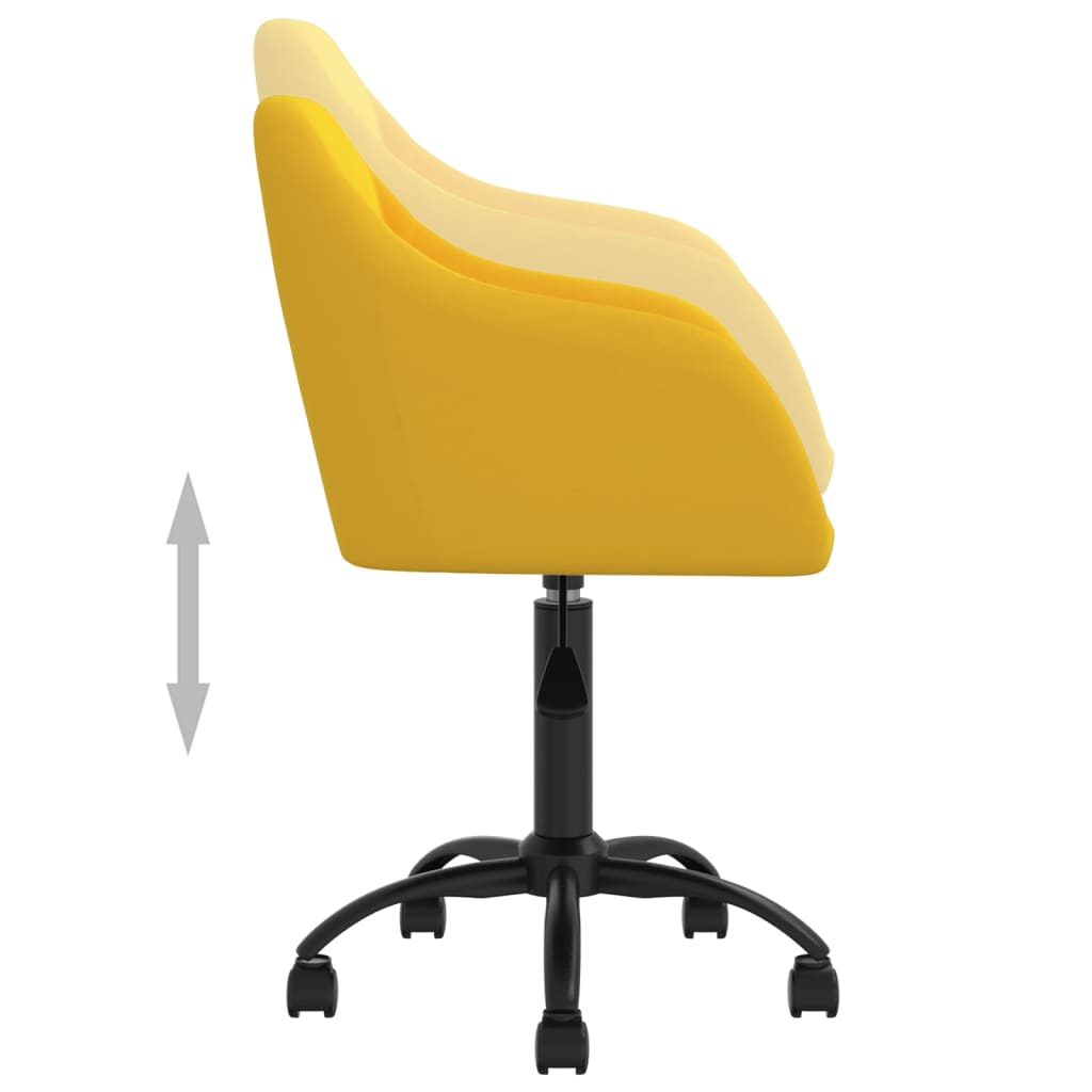 Bürostuhl Drehbar Gelb Samt