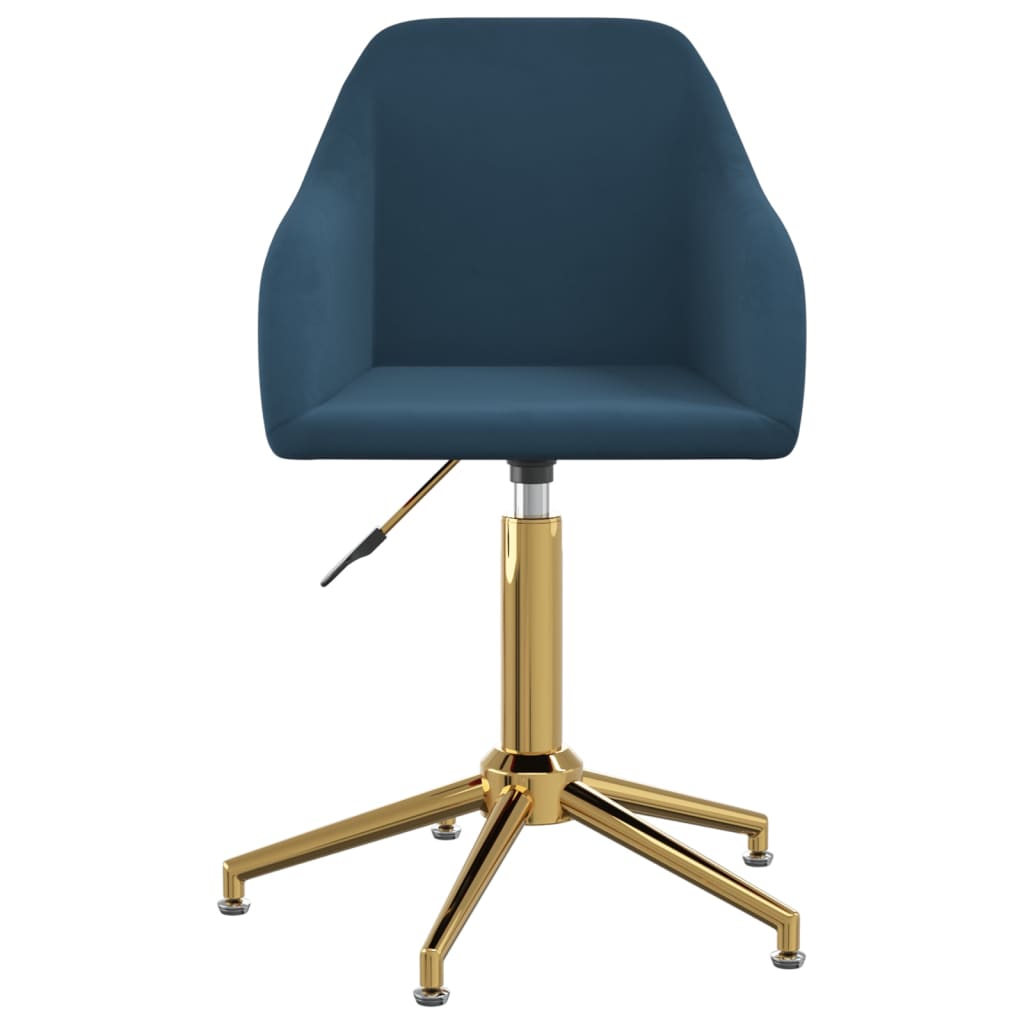 Bürostuhl Drehbar Blau Samt