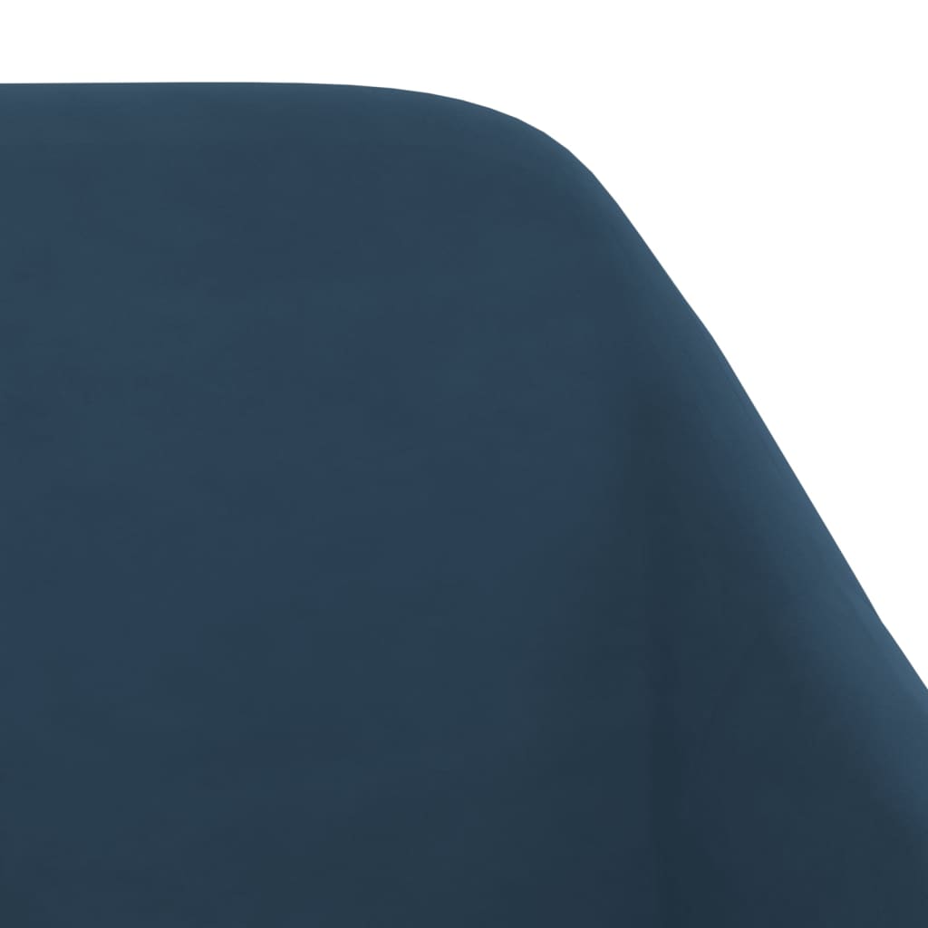 Bürostuhl Drehbar Blau Samt