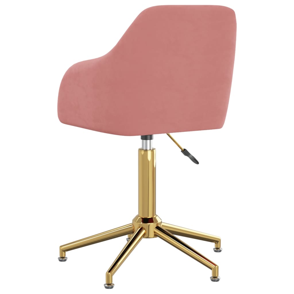 Bürostuhl Drehbar Rosa Samt