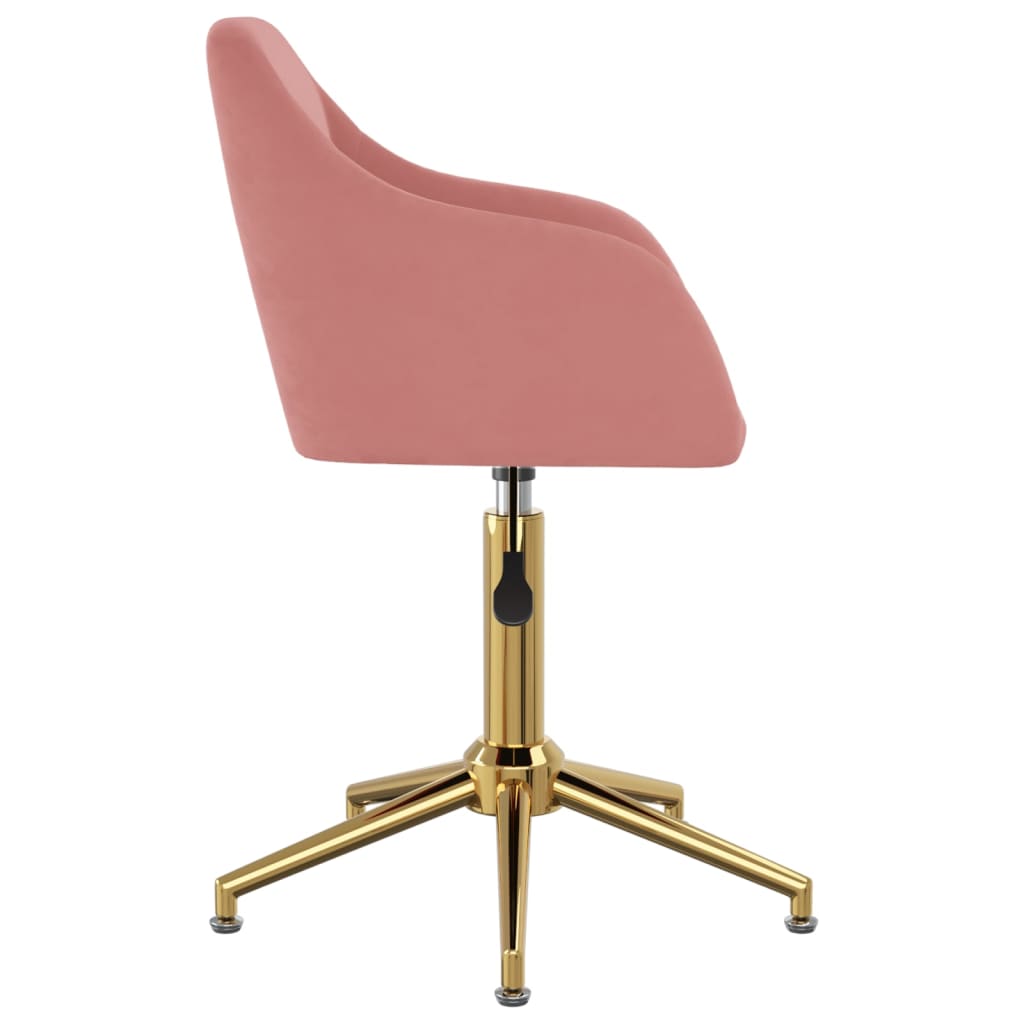 Bürostuhl Drehbar Rosa Samt