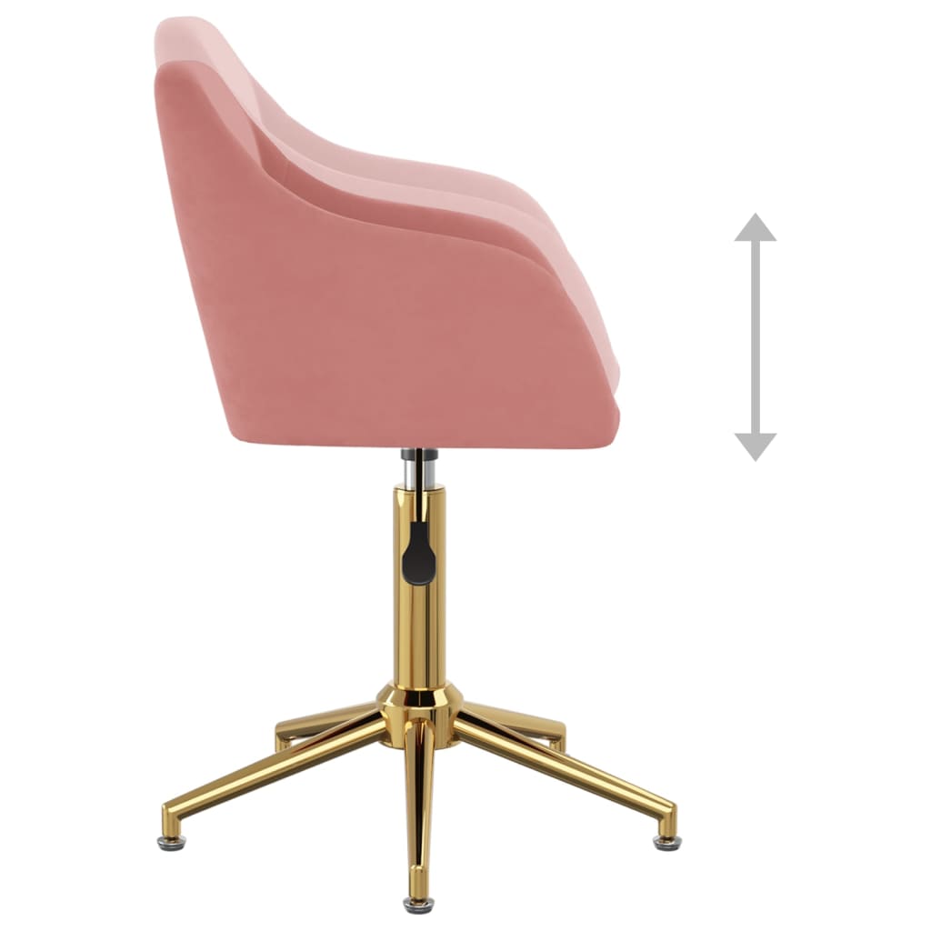 Bürostuhl Drehbar Rosa Samt