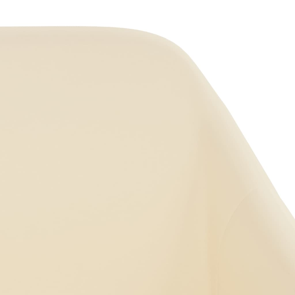 Bürostuhl Drehbar Creme Samt
