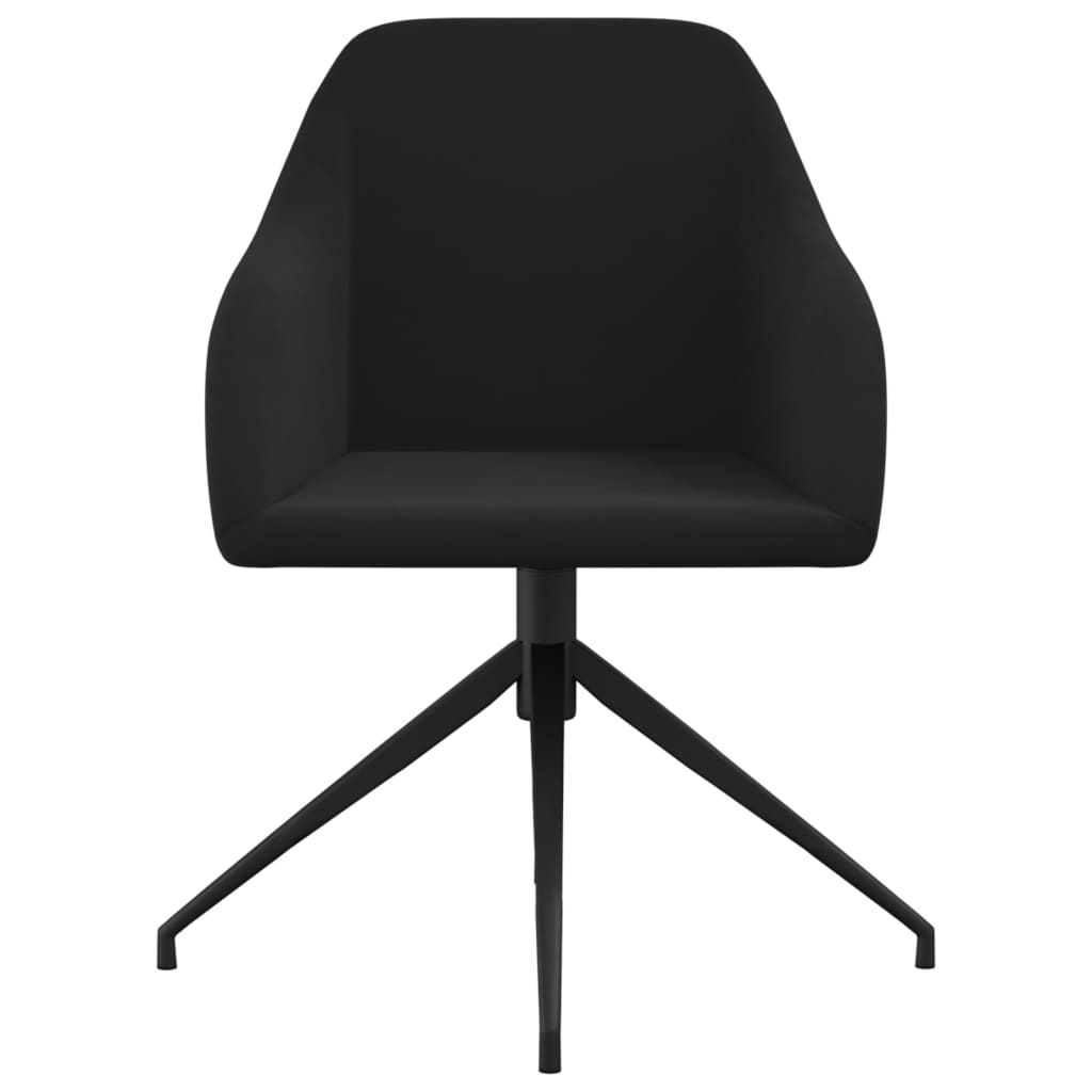 Esszimmerstühle 2 Stk. Schwarz Samt
