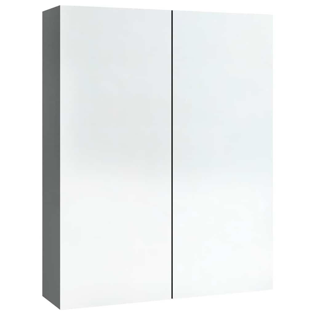 Bad-Spiegelschrank 60x15x75 cm MDF Anthrazit