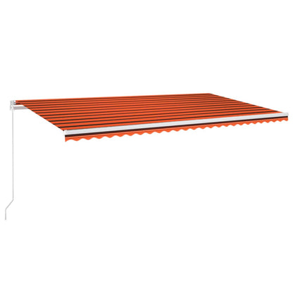 Manuelle Markise mit Solar-LED 6 x 3 m
