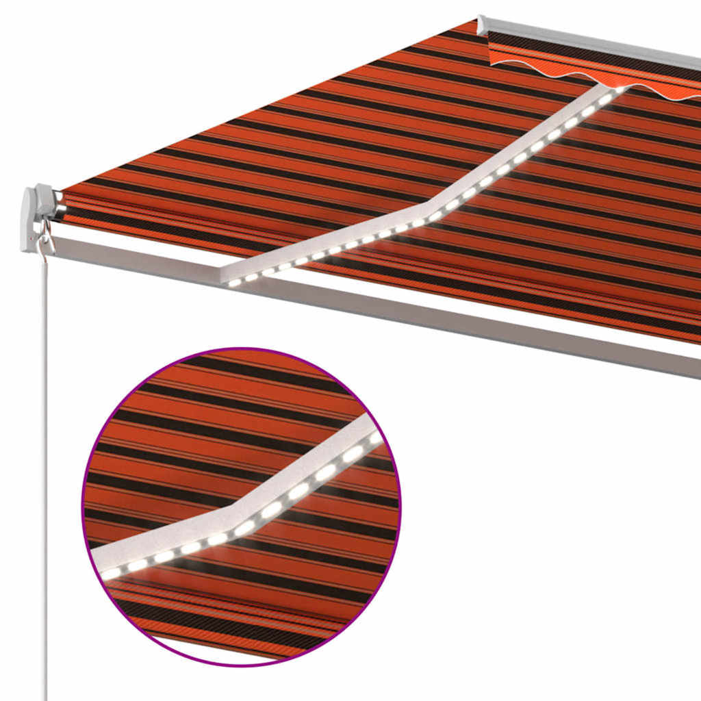 Manuelle Markise mit Solar-LED 6 x 3 m