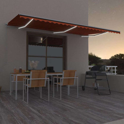 Manuelle Markise mit Solar-LED 6 x 3 m