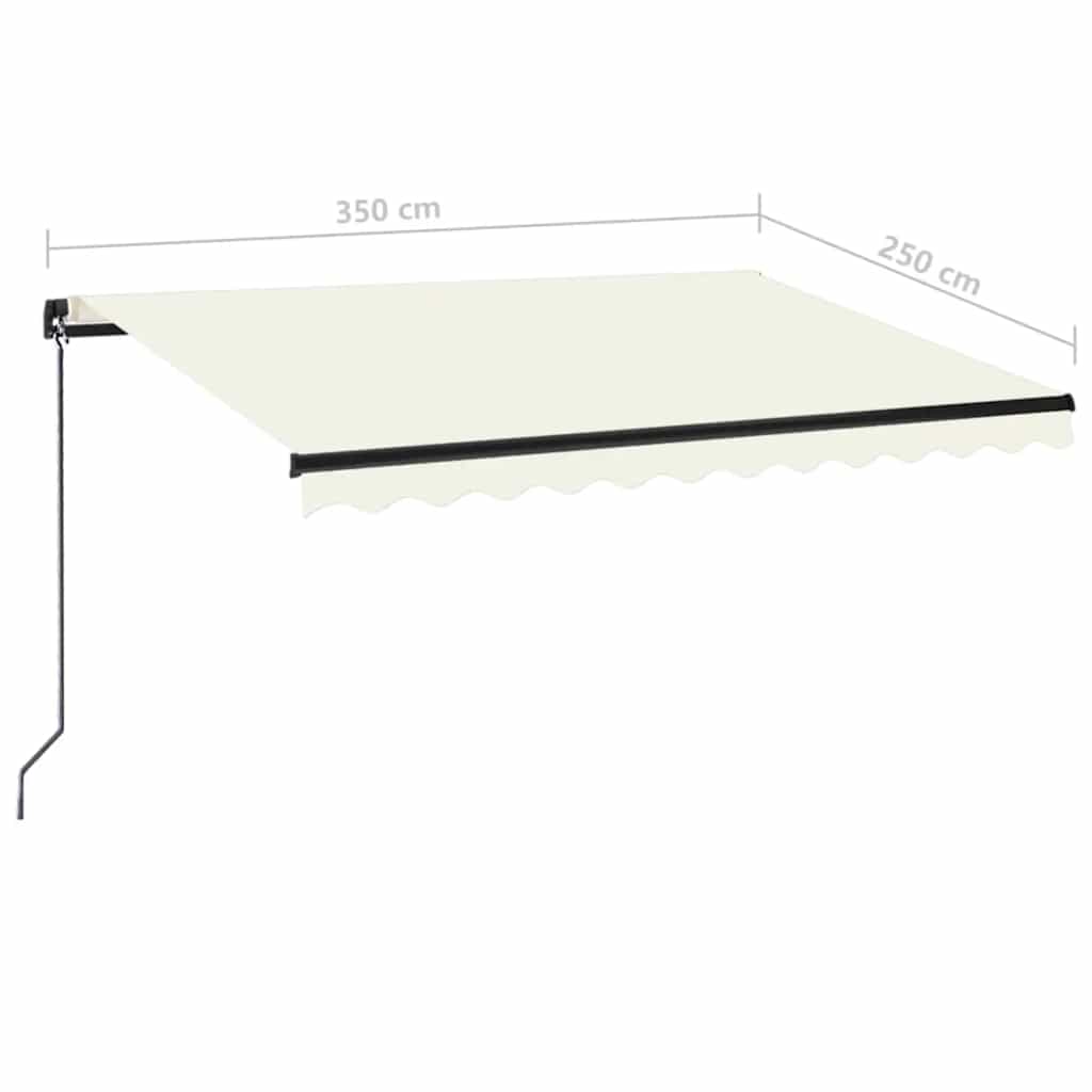 Markise Manuell Einziehbar 350x250 cm Creme