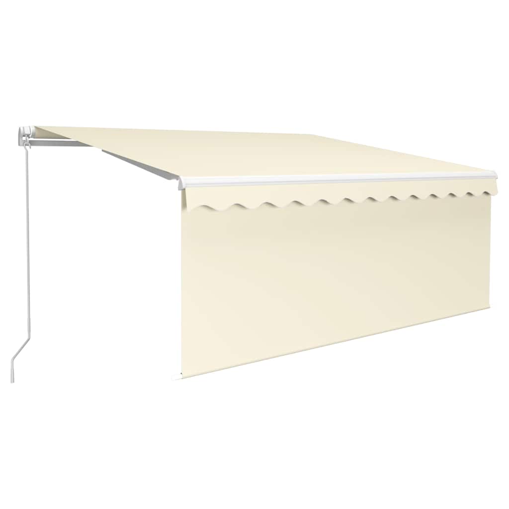 Markise Manuell Einziehbar mit Rollo 3x2,5 m Creme