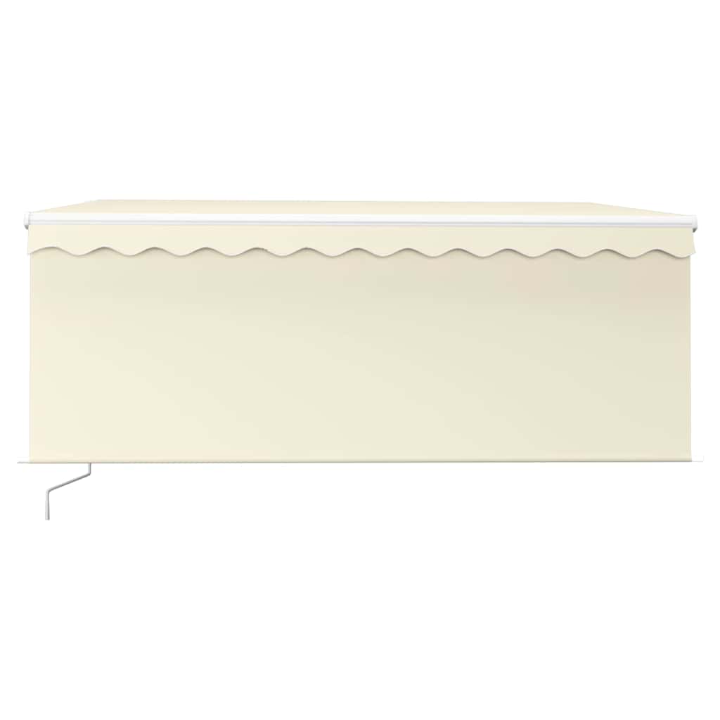 Markise Manuell Einziehbar mit Rollo 3x2,5 m Creme