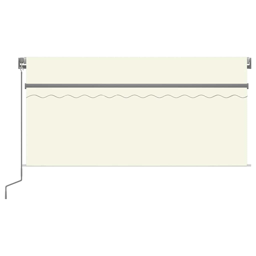 Markise Manuell Einziehbar mit Rollo 3x2,5 m Creme