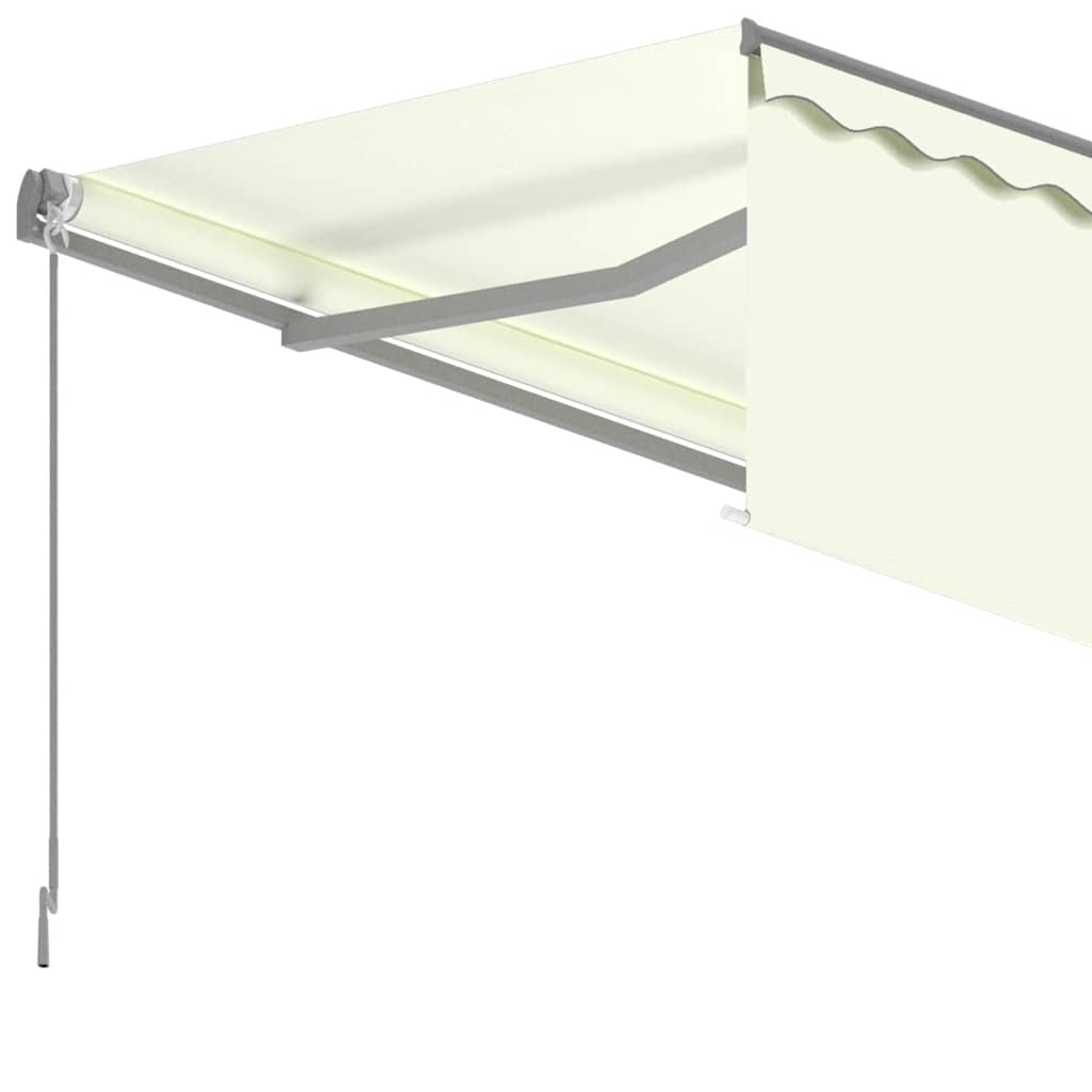 Markise Manuell Einziehbar mit Rollo 3x2,5 m Creme
