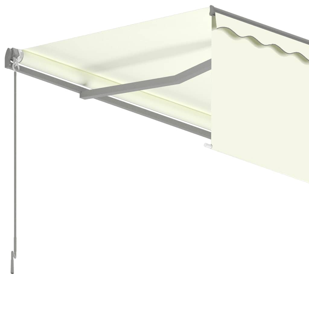 Markise Manuell Einziehbar mit Rollo 3,5x2,5 m Creme