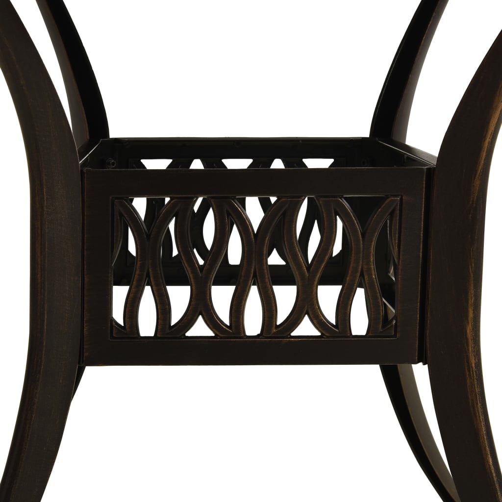 3-tlg. Bistro-Set Aluminiumguss Bronzen