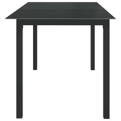 7-tlg. Garten-Essgruppe Aluminium Anthrazit