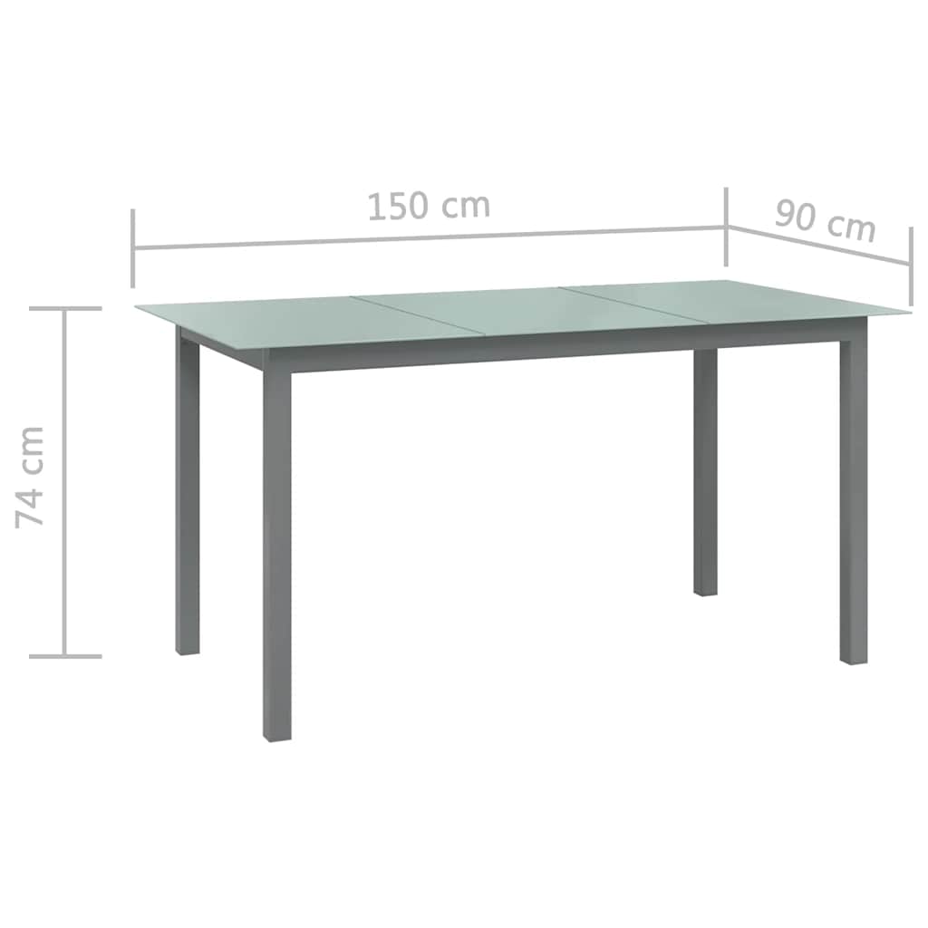 10-tlg. Garten-Essgruppe Schwarz und Silbern