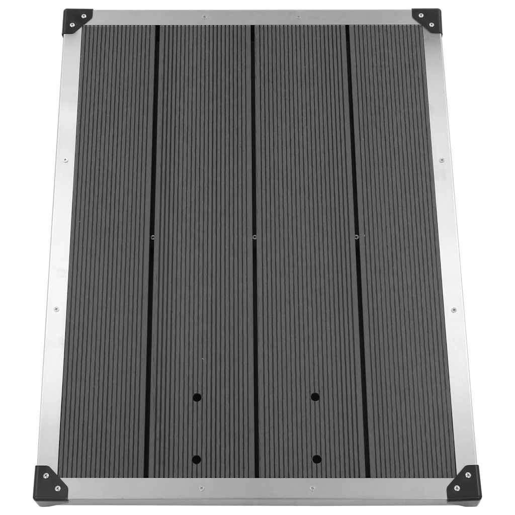 Gartendusche mit Grauer Bodenplatte 220 cm Aluminium