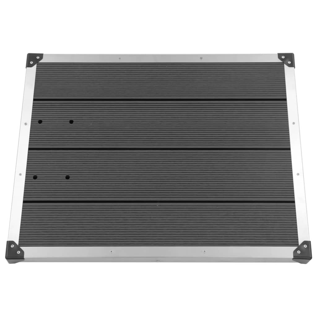 Gartendusche mit Grauer Bodenplatte 220 cm Aluminium
