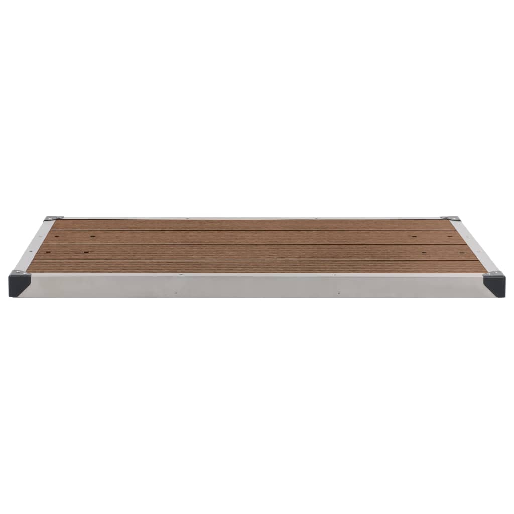Gartendusche mit Brauner Bodenplatte 220 cm Edelstahl