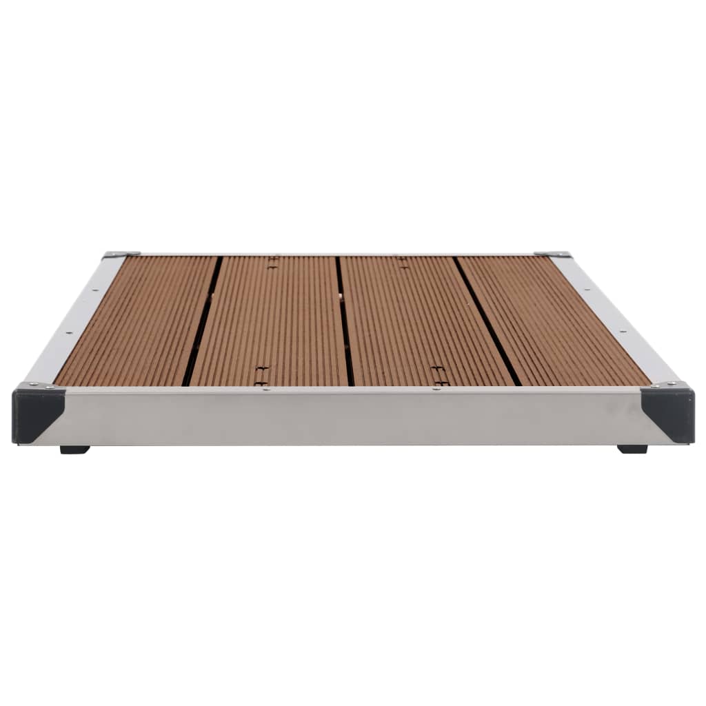 Gartendusche mit Brauner Bodenplatte 220 cm Edelstahl
