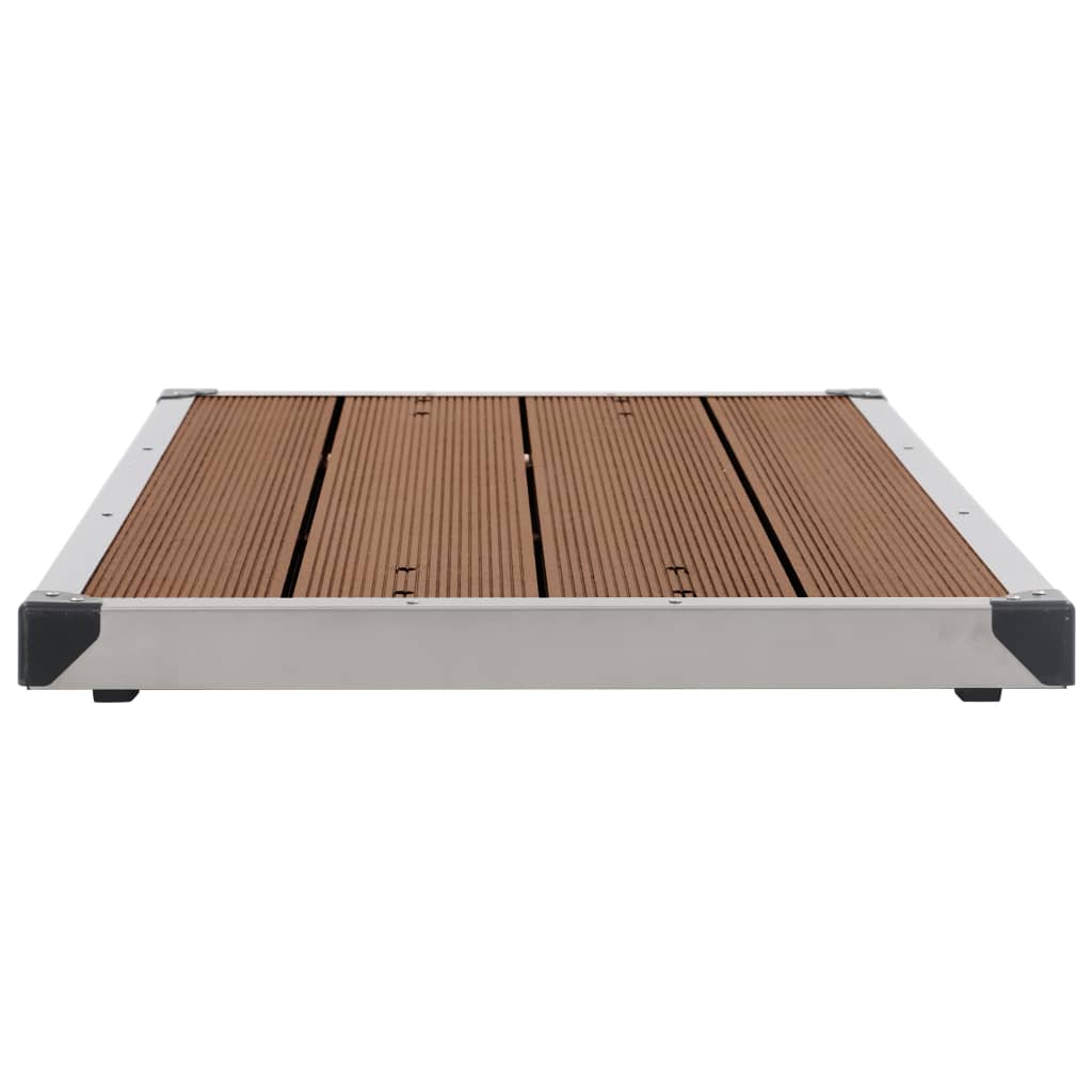 Gartendusche mit Brauner Bodenplatte 230 cm Edelstahl