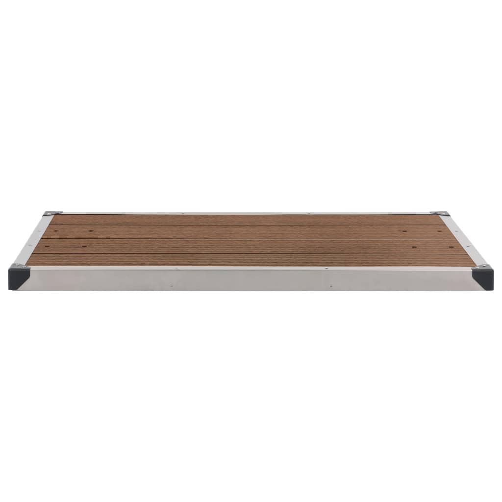 Gartendusche mit Brauner Bodenplatte 220 cm Aluminium